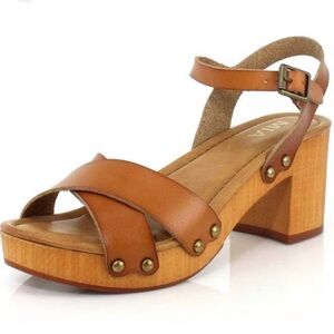 MIA Susan Leather Platform Sandal Clogs